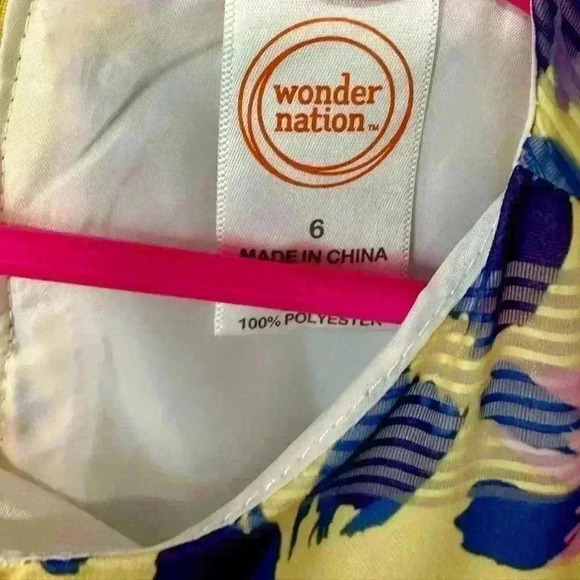 Girls Lined w/Crinoline Pretty Sleeveless Dressy Dress Wonder Nation SIze 6 - Picture 4 of 4